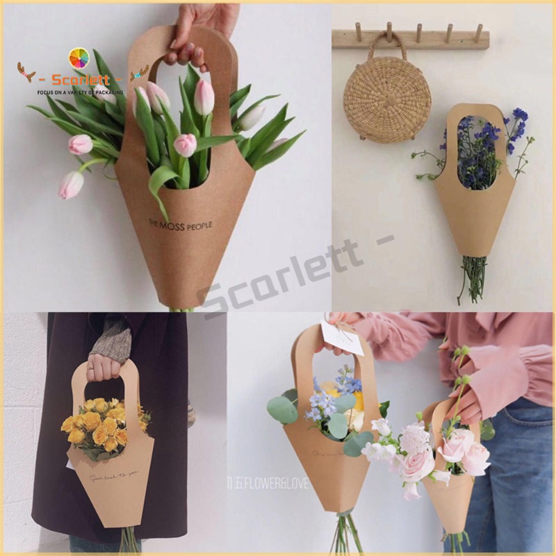 [10pcs/pack] Creative Kraft Paper Flower Bags / Florist Bouquet