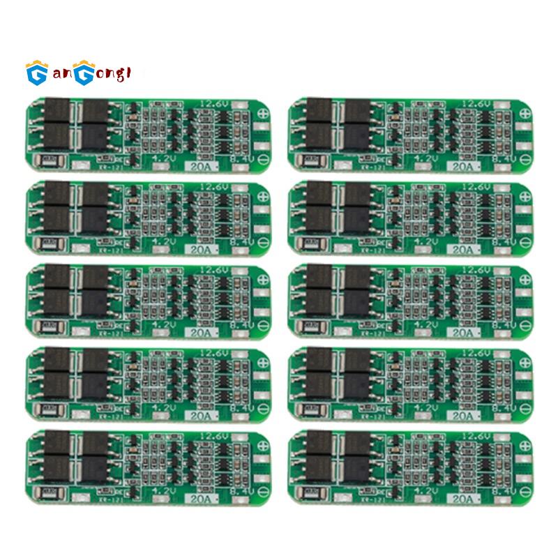 10Pcs 3S 20A BMS 18650 Li-Ion Lithium Battery Charger Module BMS ...