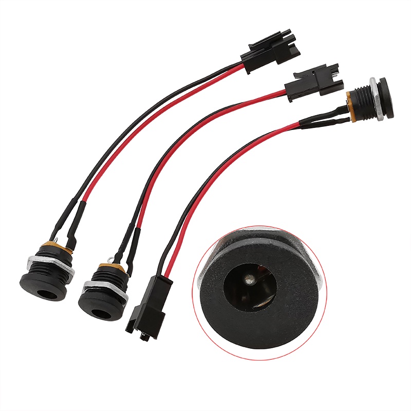 DC022 5.5x2.1mm DC Power Jack Socket Threaded Female Panel Mount