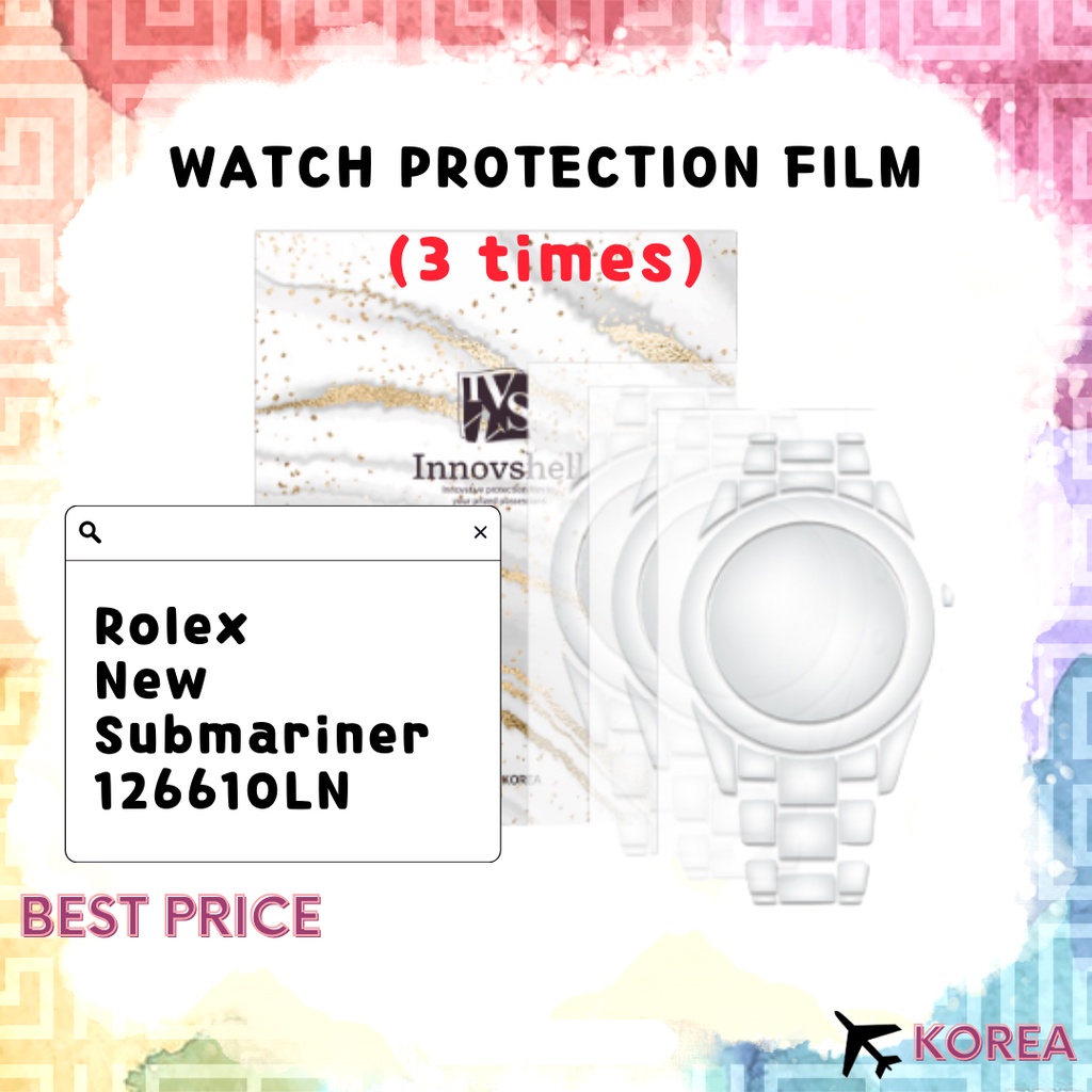 Protection Films for Rolex New Submariner 126610LN (3 times) / Scratch ...
