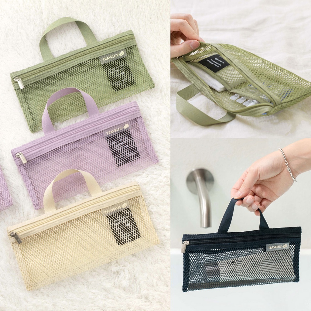 TR Mesh Pouch SLIM LONG 5 Toiletries bag travel organiser storage