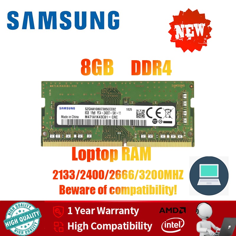 Samsung 8GB DDR4 2400Mhz 2666Mhz 2133Mhz 3200MHz 1.2V 260Pin SODIMM ...