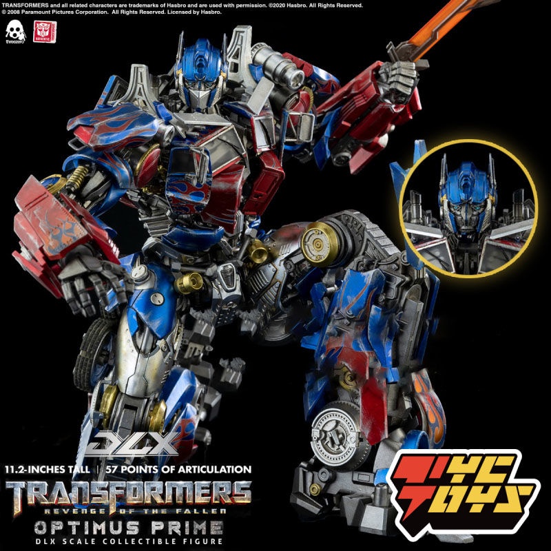 Threezero 3A DLX Transformers Optimus Prime Knight Prime Alloy Finished ...