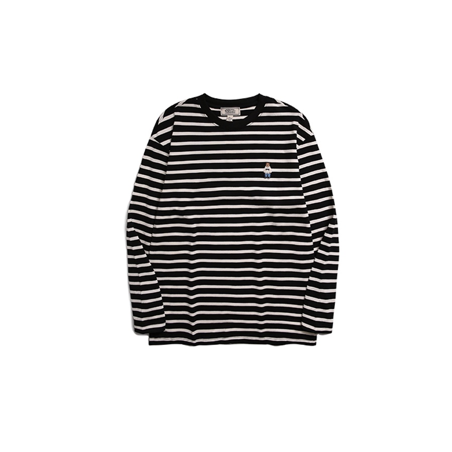 【韓国WHO.A.U フーアーユー】Steve Stripe Long Sleeve T-shirt WHO.A.U] Steve Stripe Long Sleeve Tee | WHLSD2311U | Shopee