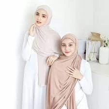 Jilbab Pashmina Jersey Polos / Hijab Pashmina Kaos Jersey Premium - Gambar 2