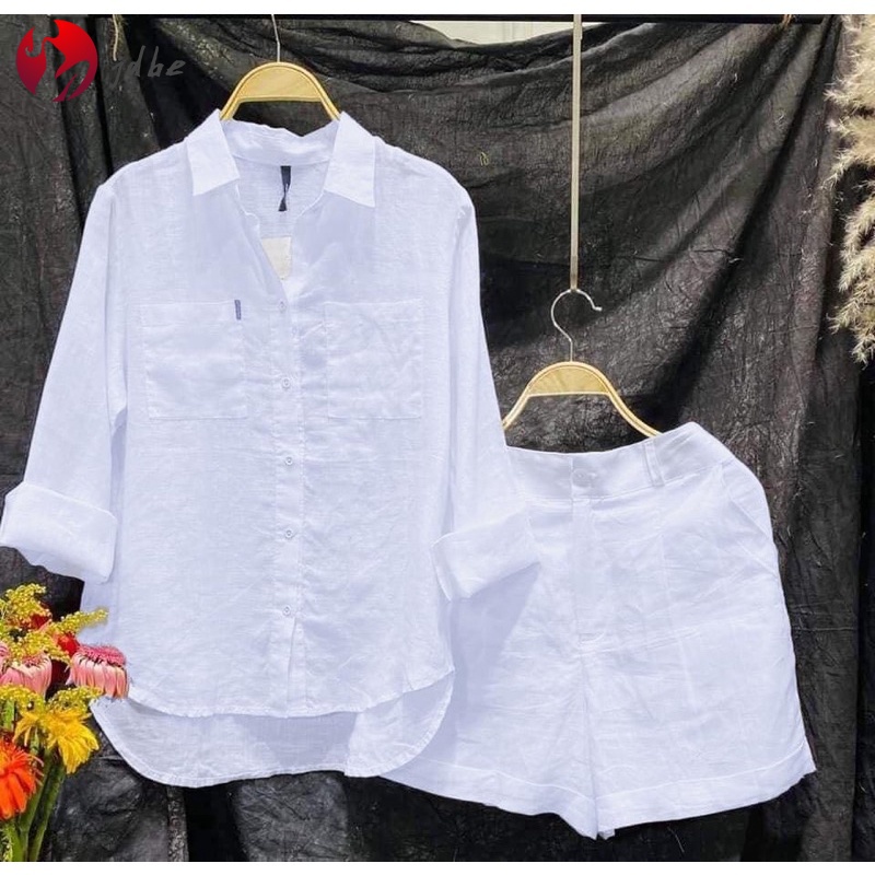 Set Korean Linen Long-Sleeved Clothing Set