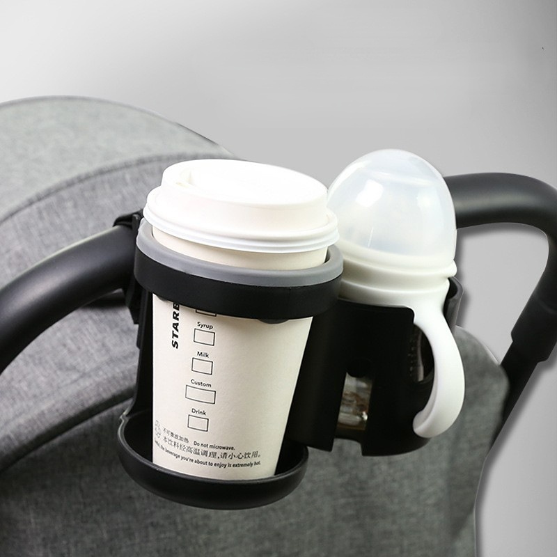 thumbnail interactive-video image 1 of Universal 360 Rotatable Baby Stroller Cup Holder Drink Bottle Rack 1 of 14