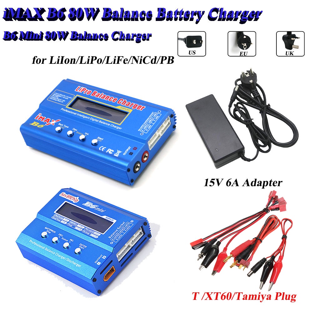 (24h Delivery) IMAX B6 80W Balance Battery Charger Lipo NiMh Li-ion Ni ...