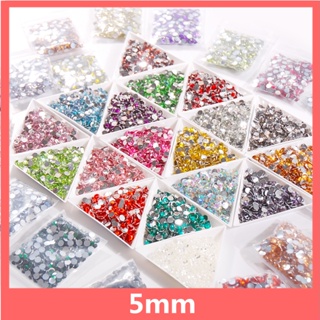 1000pcs 5mm Round Flatback Crystals Rhinestone Glitter for Crafts Nails Face Art 1000pcs/set in Red