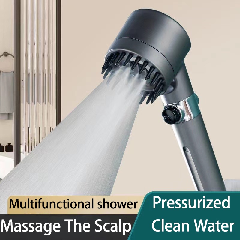 thumbnail image 2 of High Pressure Handheld Shower Head With 5 Spray Modes, Ionic Filter, Water Softener, Silicone 2 of 11