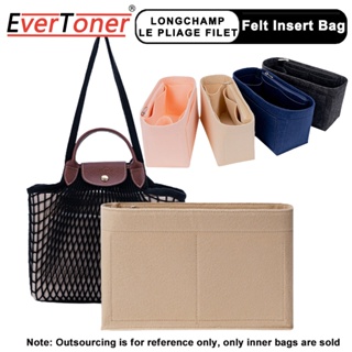 Evertoner For Longchamp Le Pliage Filet Top Handle Bag Felt Insert Bag  Makeup Cosmetic Bags Travel Inner Purse Handbag Storage O - Cosmetic Bags &  Cases - AliExpress