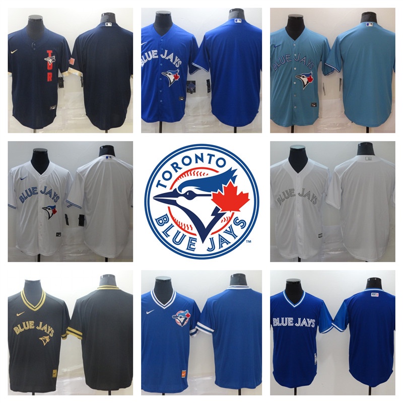 Most popular embroidered jersey QY 2023 MLB Toronto Blue Jays Carter  Gausman Chapman Guerrero White Button-Down Jersey Baseball Tshirts Plus Size