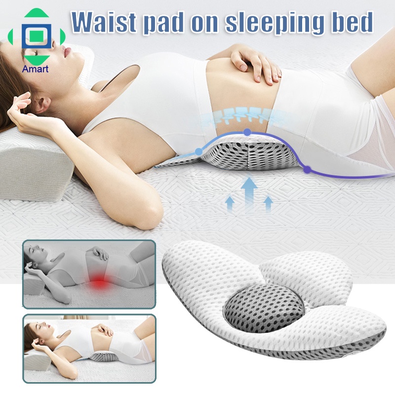 Lumbar Pillow For Sleeping Lower Back Pain Relief For Stomach Sleepers Shopee Singapore