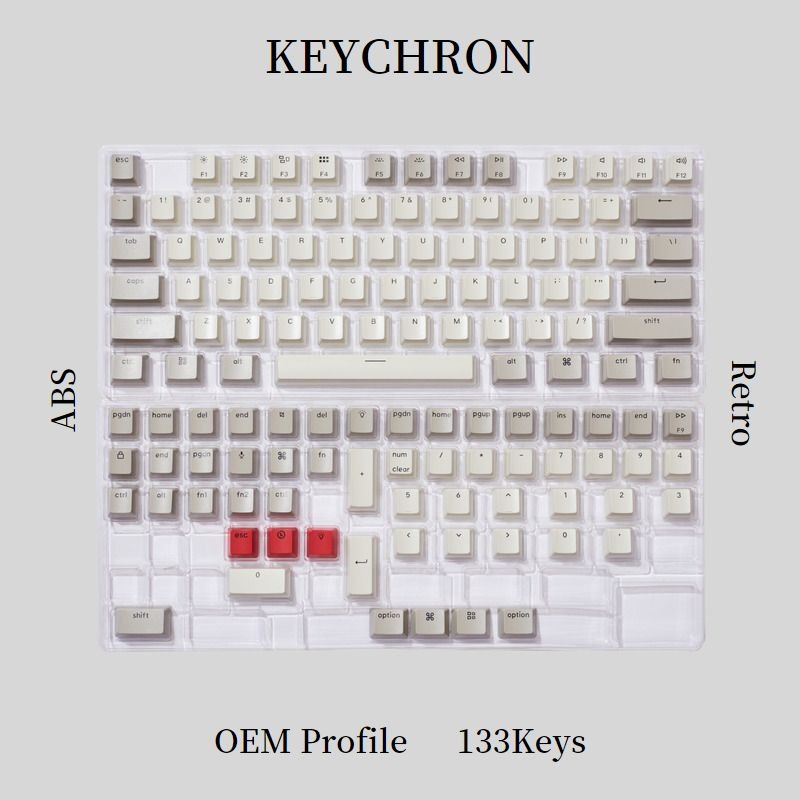 [SG Seller] Keychron Retro OEM Profile Double Shot ABS Full Set Keycap ...