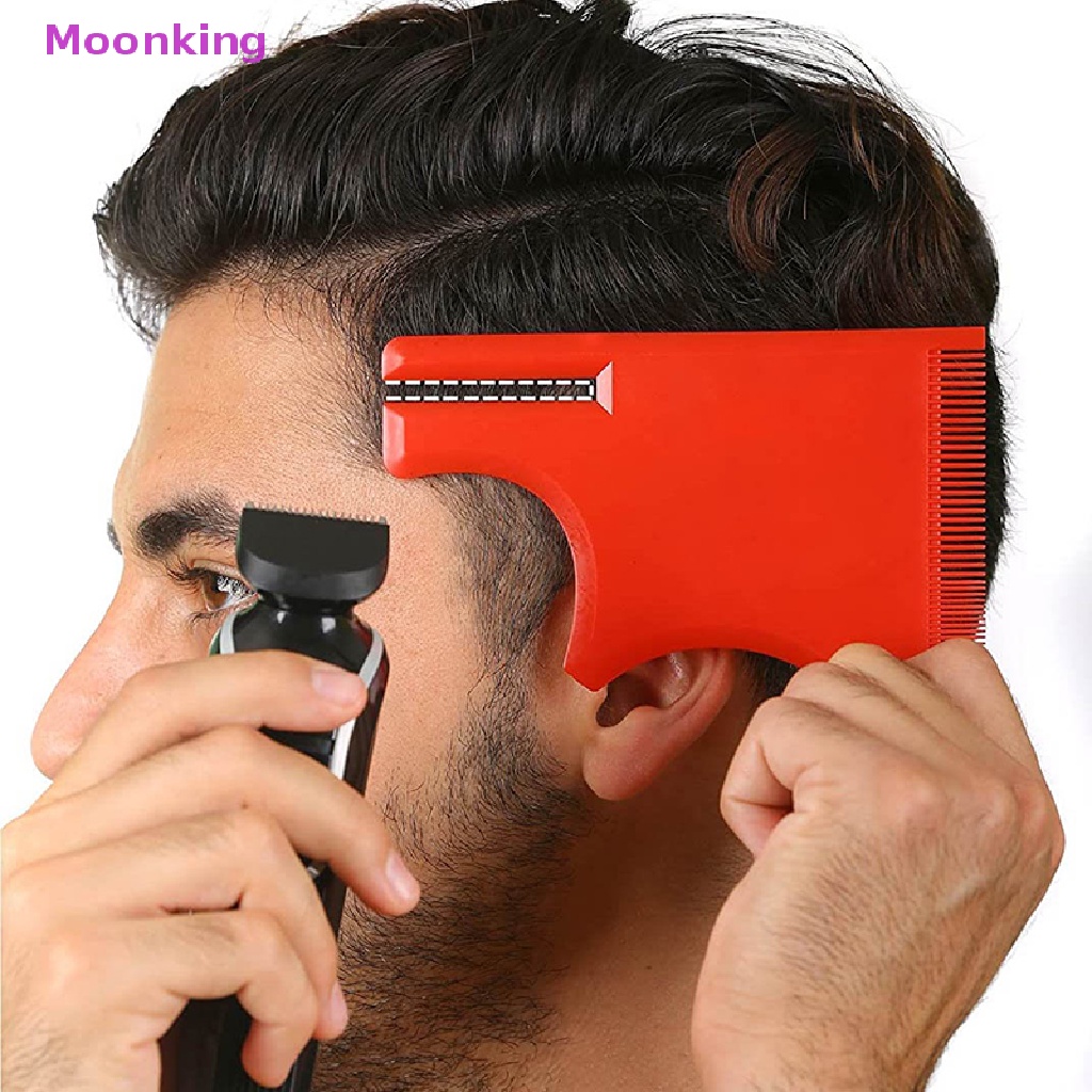 Moonking 1XMen Barber Hairline Template Stencil Guide Hair Beard Comb