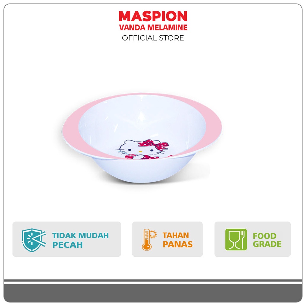 Maspion Vanda Melamin Mangkok Bayi 4.75 Inch Hello Kitty - Gambar 2