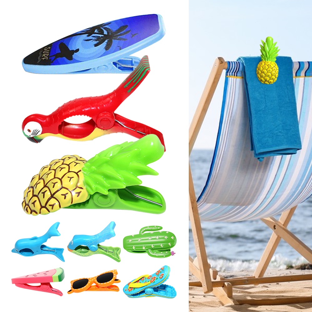 Beach Towel Clips Plastic Quilt Pegs for Laundry Sunbed Lounger Large