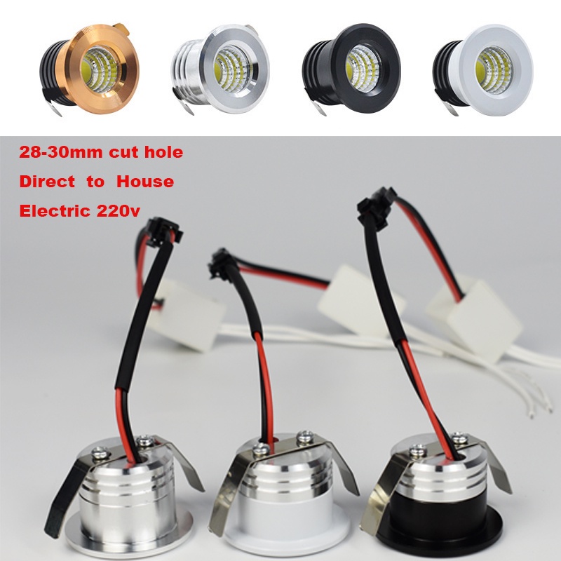 Mini LED Spot Light Downlight COB 3W Led Spot 110V 220V Hole 30mm