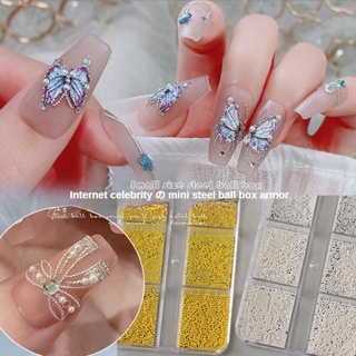 48 pcs 3D Butterfly Nail Charms Crystals Diamonds Nail Gems Butterfly  Rhinestones for Nails Decor Sliver Gold 3D Butterfly Nail Jewelry for Women  Girls DIY Nail Decorations for Nail Art