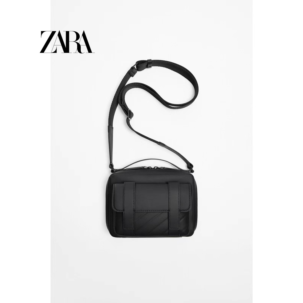 2023 New Style zara Men s Free Shipping Messenger Bag Stitching