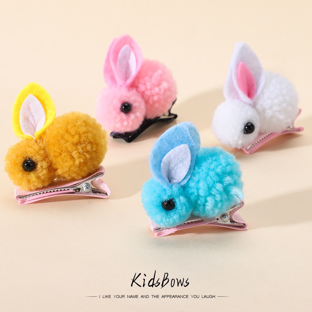 2Pcs/Set Cartoon Animal Plush Cat Ears Rabbit Cute Hair Clip Sets for ...