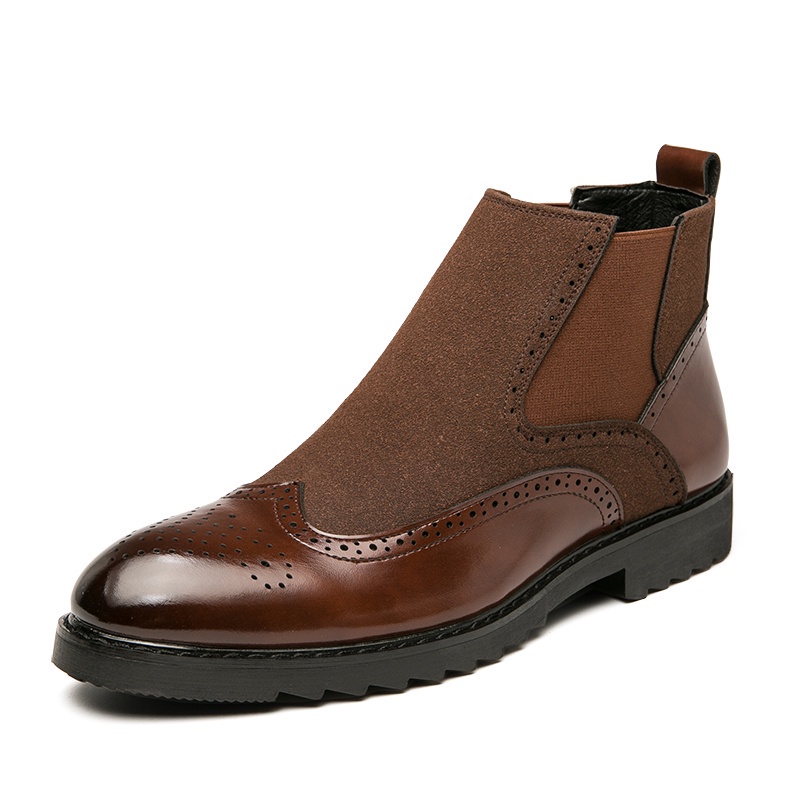 Mens brogue clearance chelsea boots