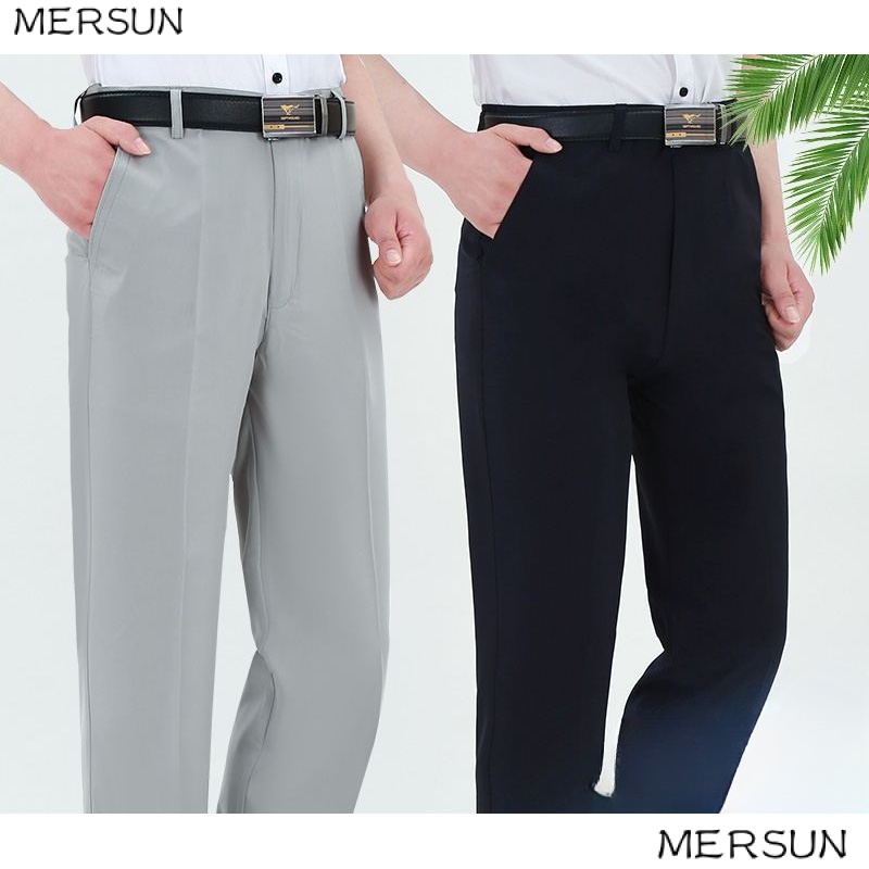 2023 middle-aged and elderly pants casual summer thin dad wear summer ...