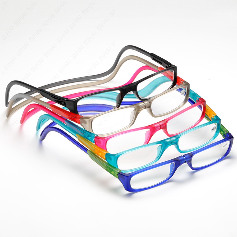 Foldable Reading Glasses Snap Click Neck Hanging Spectacles Lightweight Computer