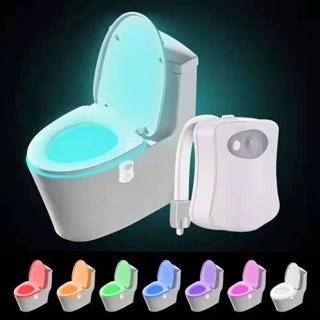 New Style UV Sterilizer Toilet Night Light 8/16 Colors Changing Motion  Activated Led Toilet Seat Light with Aromatherapy for Any Toilet