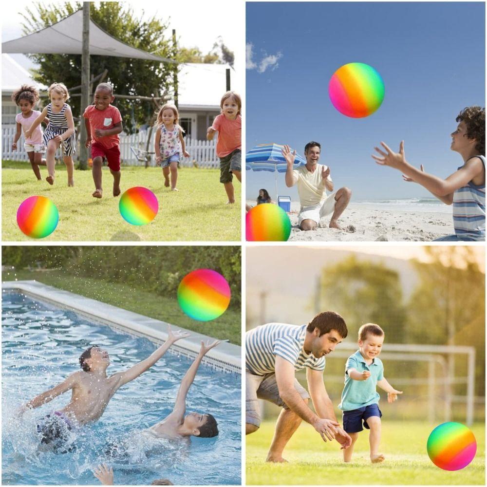 CLEVERHD Dodgeball Ball for Boys and Girls Rainbow Large 9 Inch ...