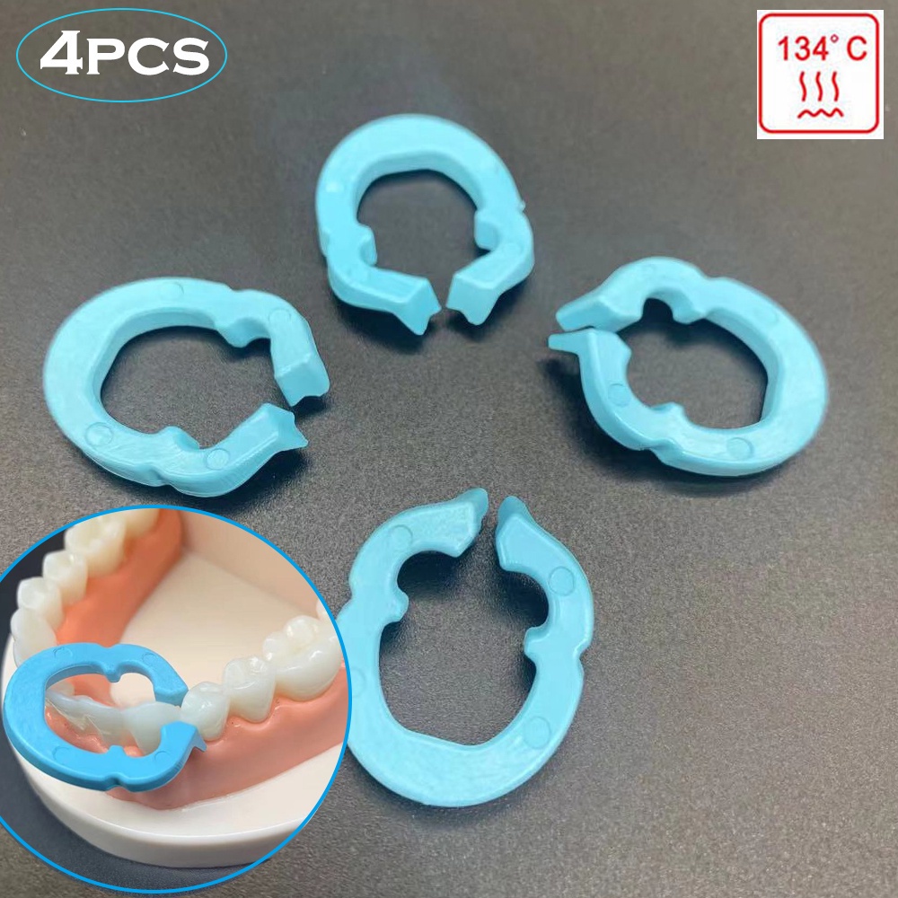 4pcs Dental Resin Clamping and Separating Ring Rubber Dam Dental Lab