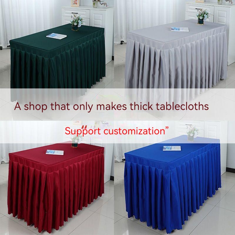 long table skirting Rectangular Table Skirt Cover Tablecloth Can Be