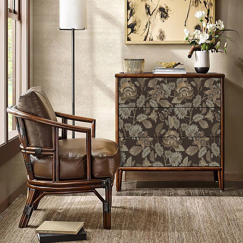 Black Floral Wallpaper Peel and Stick Antique Floral Wallpaper Damask