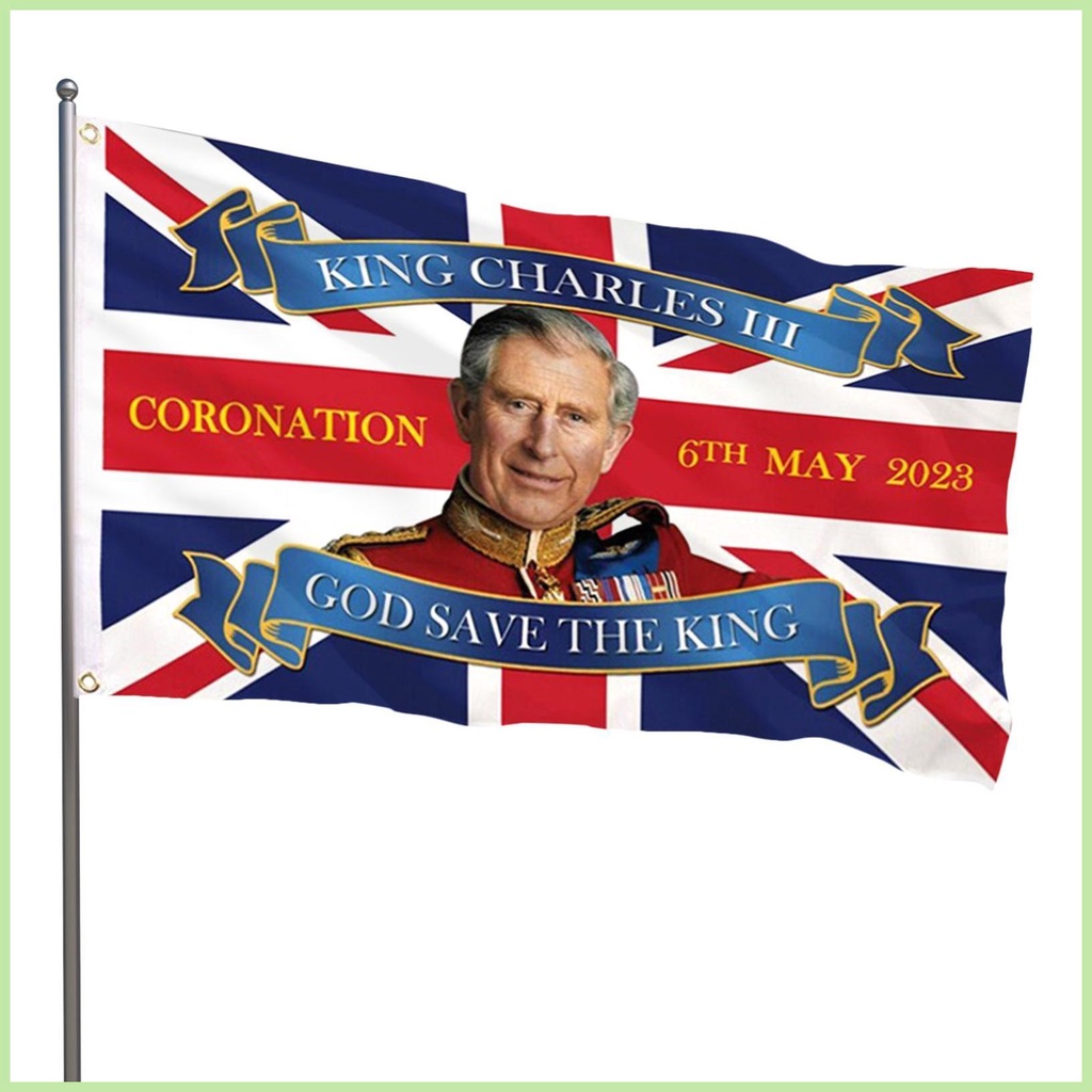 Charles III Flag Union Jack Garden Flag 5x3 Ft England Flag The Great