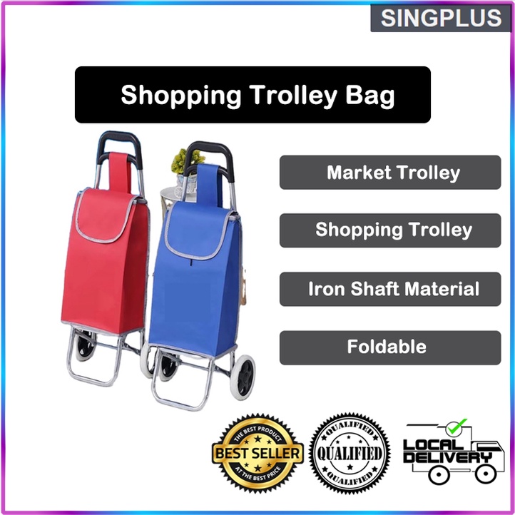 Foldabel shopping cart trolley bags shopping trolleys Shopee Singapore