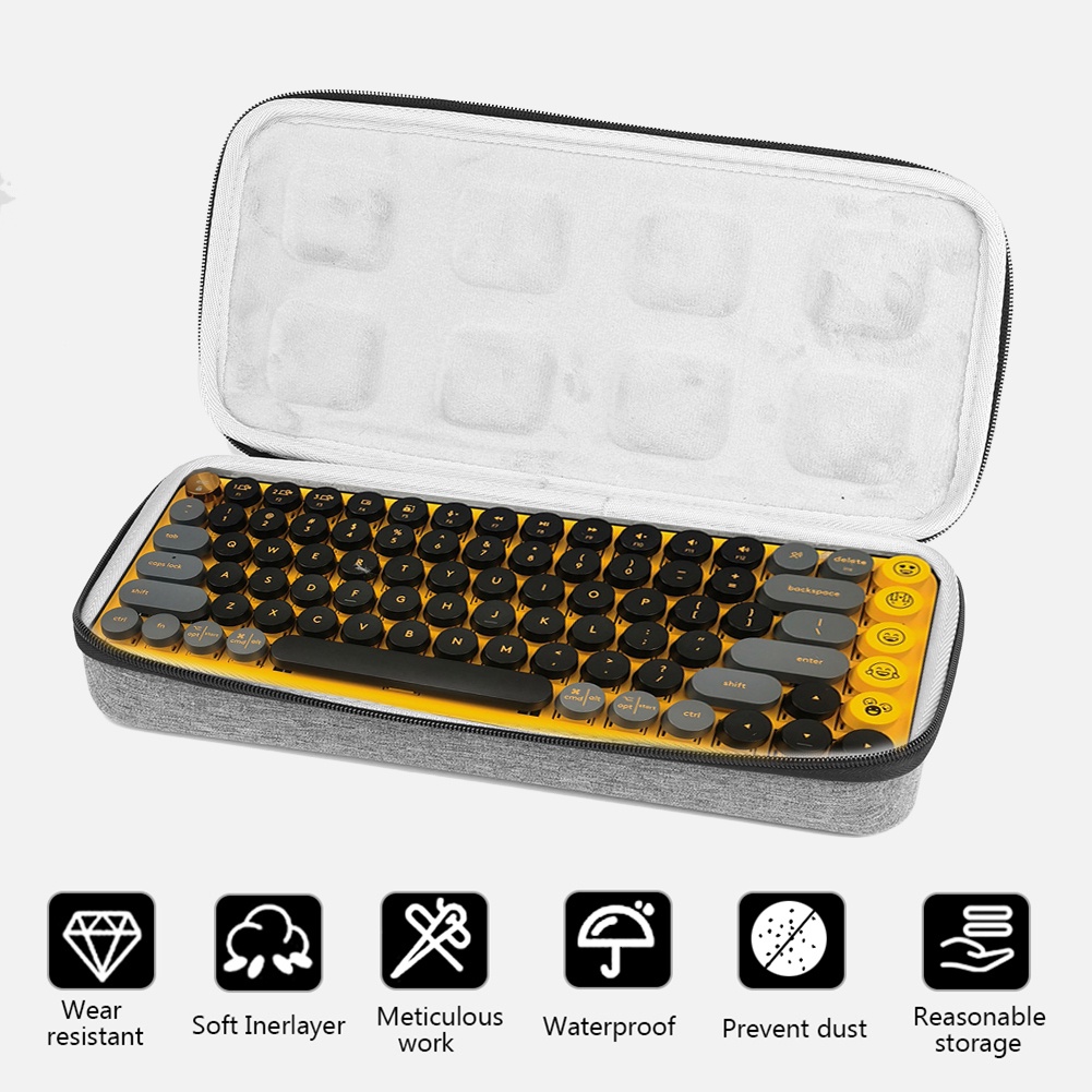 CHARMANT Hard EVA Carrying Case Waterproof Wireless Keyboard Bags for