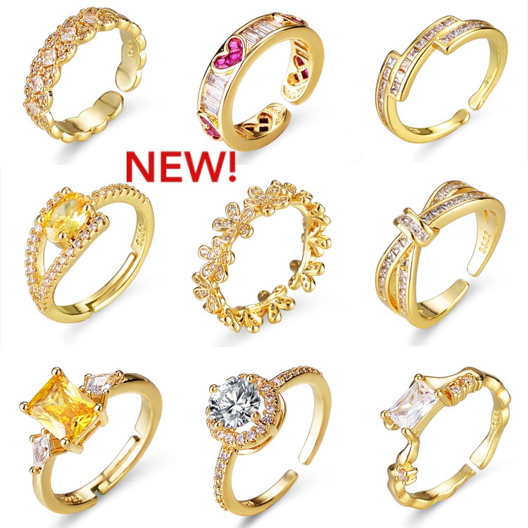 Light Luxury Non Tarnish Sparking Ring S925 Mark Micro Diamond