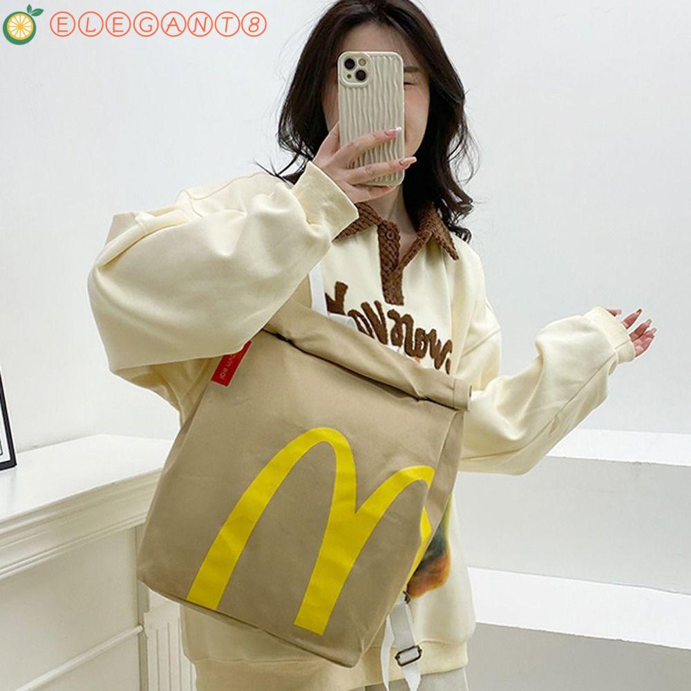 AELEGANT McDonald's Backpack Casual Personality Letter Girls Shoulder