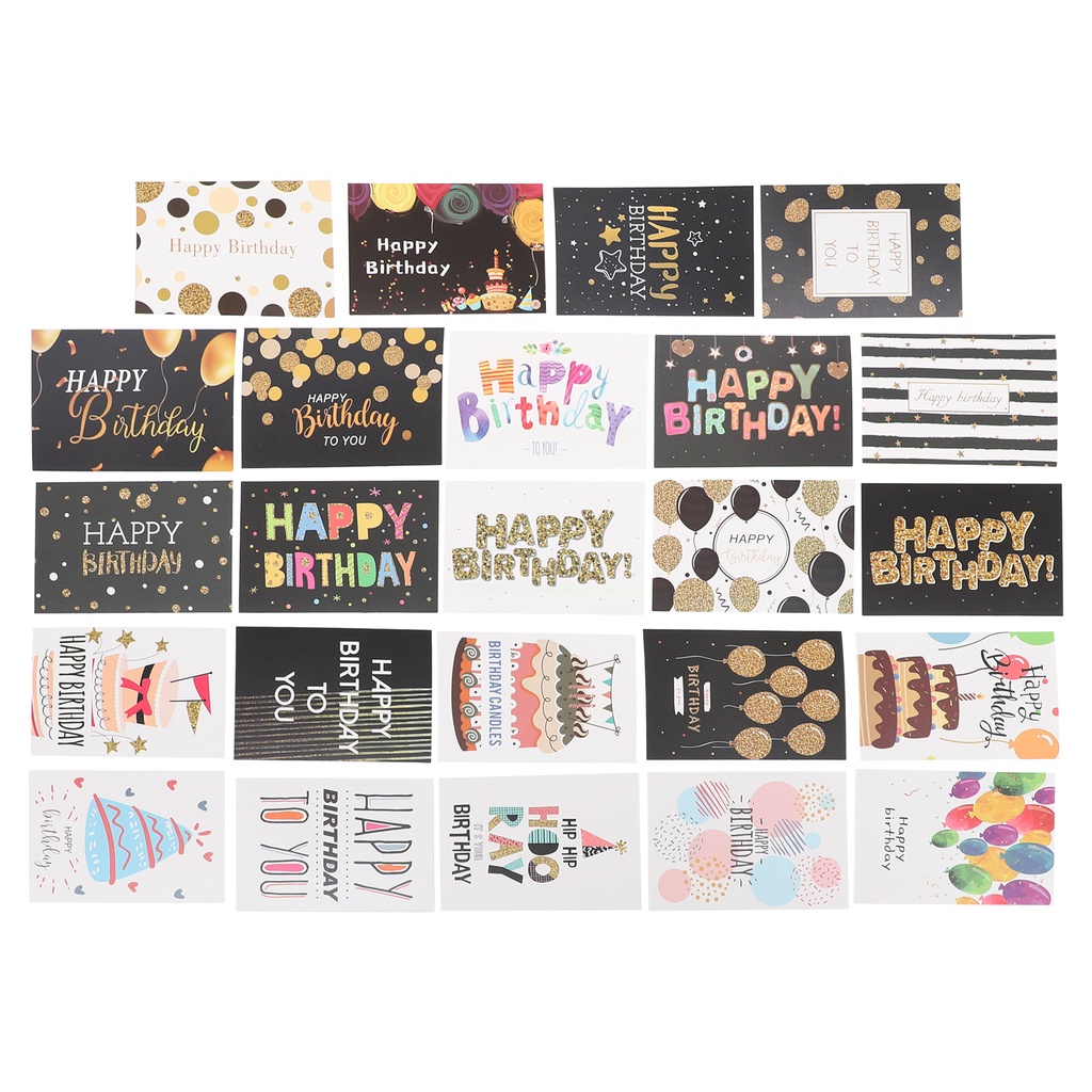 24 Sets Paper Birthday Invitation Cards Bulk Birthday Cards Birthday ...