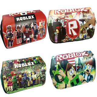 New Game Roblox Double Layer Flip Pen Bag Polyester for Primary and  Secondary School Students Stationery Box Christmas Gift Toy