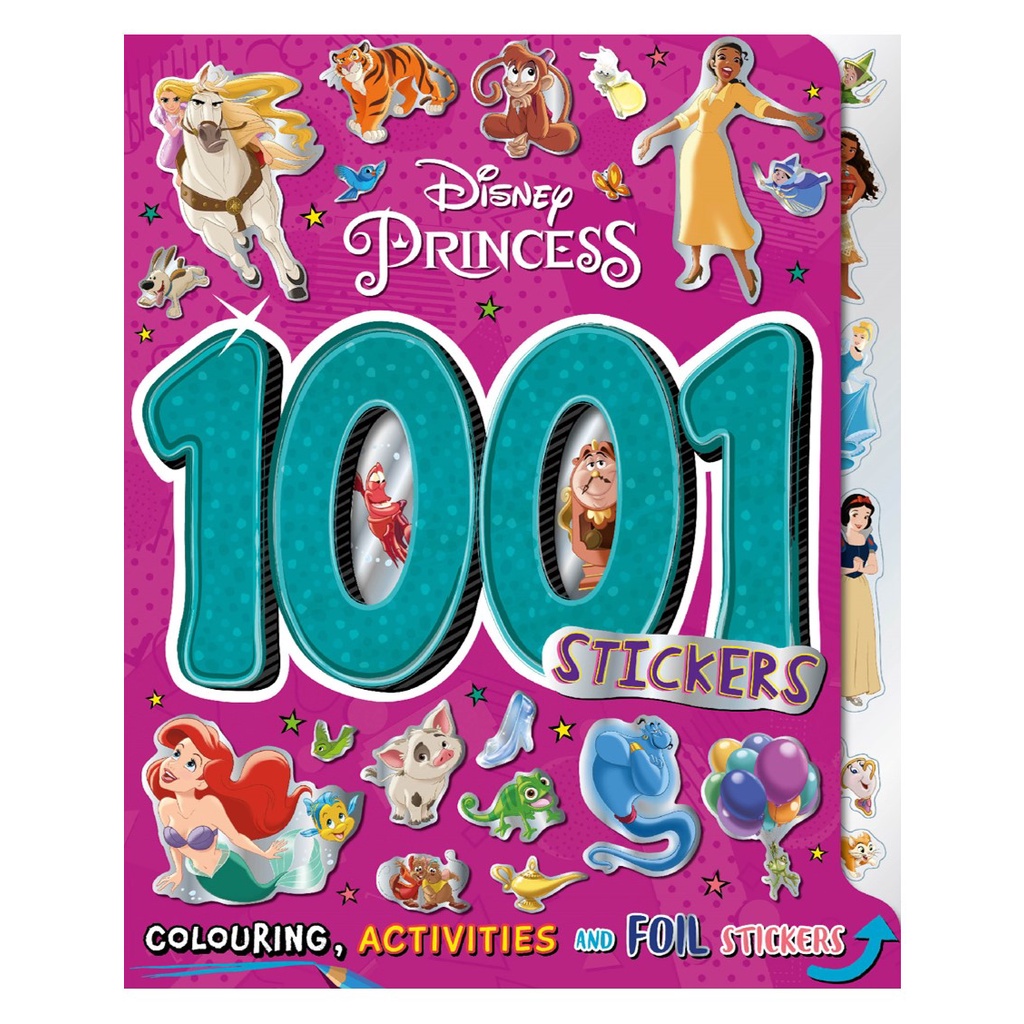 Disney Princess 1001 Stickers Book With Activities Colouring & Foil ...