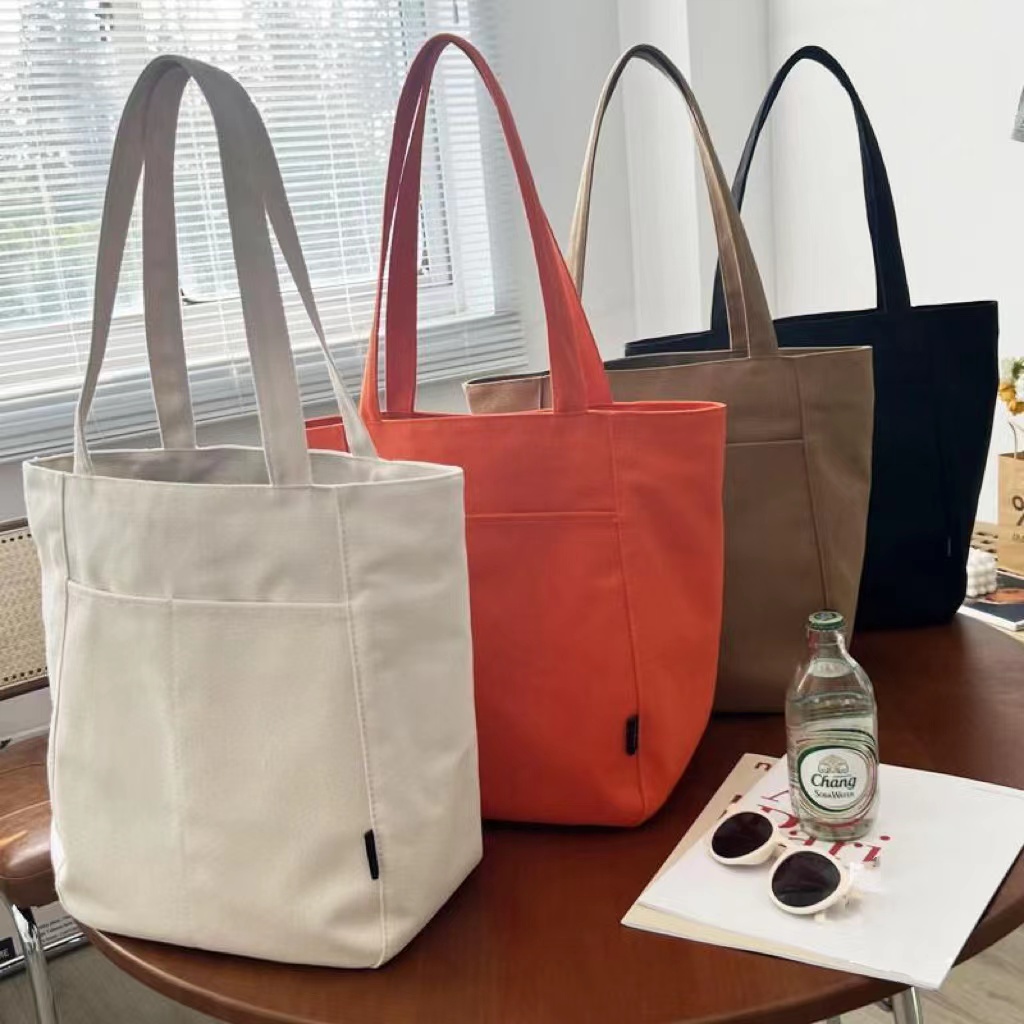 New High-capacity Ins Canvas Bag Student Canvas Shoulder Bag Versatile Commuting Tote Bag Canvas Tote Bag Canvas Shoulder Bag