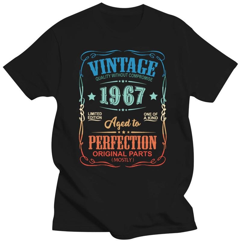 Men's cotton T-shirt Mens Clothing 54Th Birthday 1967 T Shirt Funny Novelty Vintage Retro Mens Gift Tee