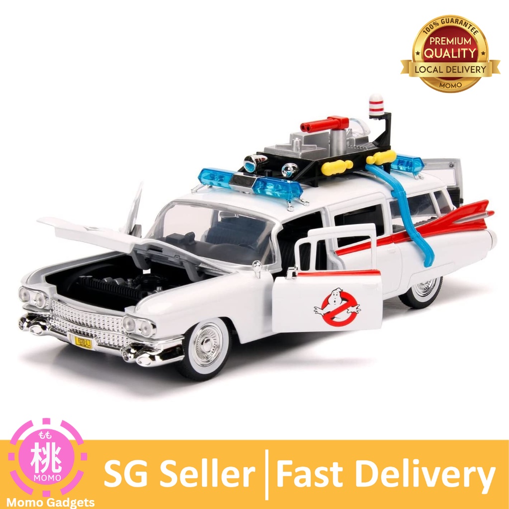 Jada Toys 99731 Hollywood Rides Ghostbusters ECTO 1 childrens die cast vehicles 1 24 Scale White 15 Pieces Shopee Singapore