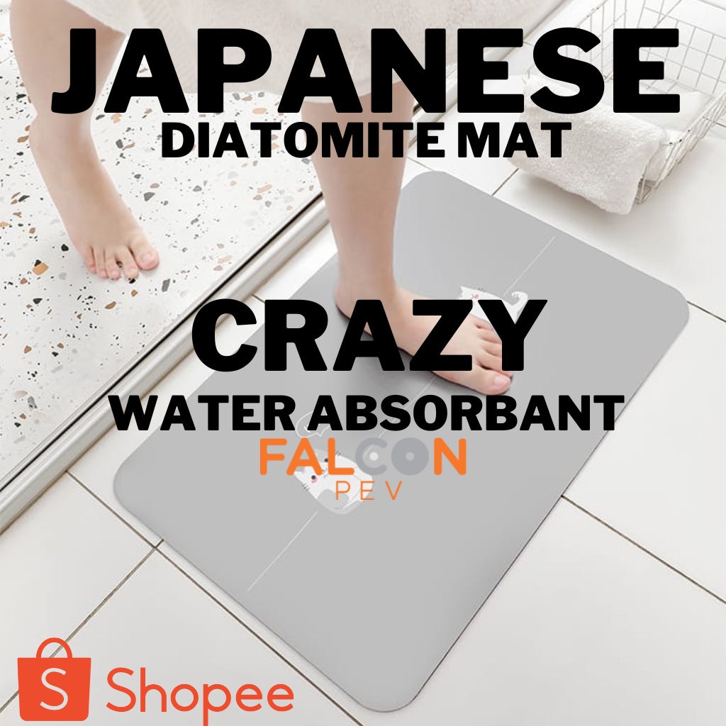 Japanese Diatomite Mat Soft Nonslip Mat Absorbent Rollable QuickDrying Diatom Mat Bathroom