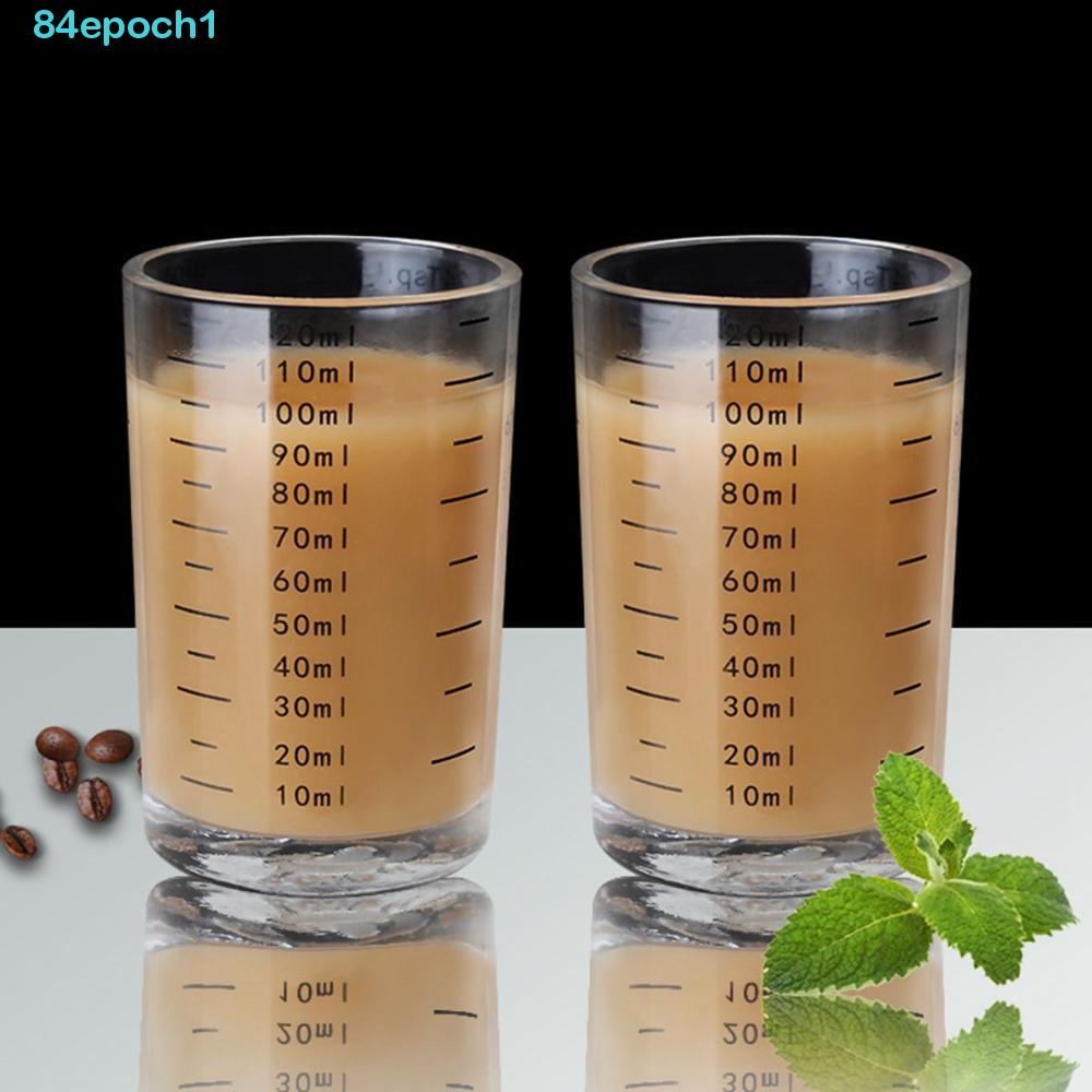 2 Kitchen Glass Measuring Cups 3 Oz/90ml, Liquid Heavy Espresso Glass,  Kitchen Cooking Liquid Measuring Cup (red 90ml Two Pack)