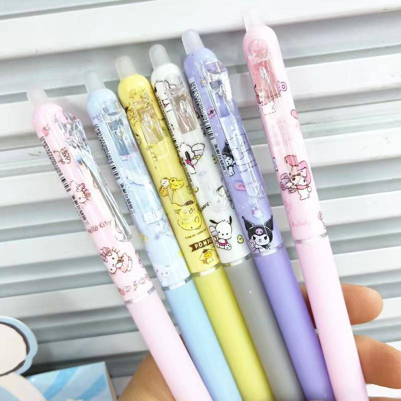 Kawaii Sanrio Stationery Set 0.5mm Blue Ink Erasable Gel Pen School ...