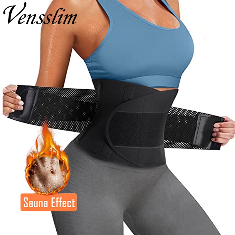 Women Sweat Waist Trimmer Sauna Belt Abdomen Trainer Slimming Body Shaper  Corset Sports Girdles Workout Belly Fat Burner Band