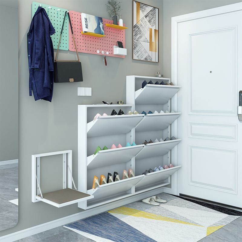 Household Shoe UltraThin Shoe Storage Door behind the