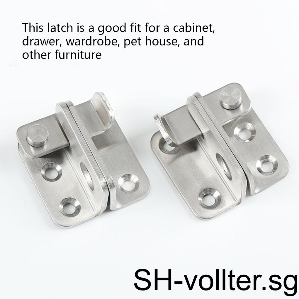 Door Latch Animal Cage Stainless Steel Gate Lock Screw Mounted